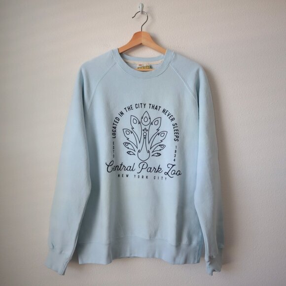 Central Park Zoo Peacock Crewneck Sweatshirt | M - Picture 1 of 5